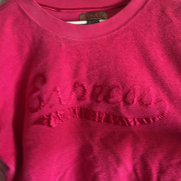 Pink vintage express Embroidered Sweatshirt - Picture 3 of 6